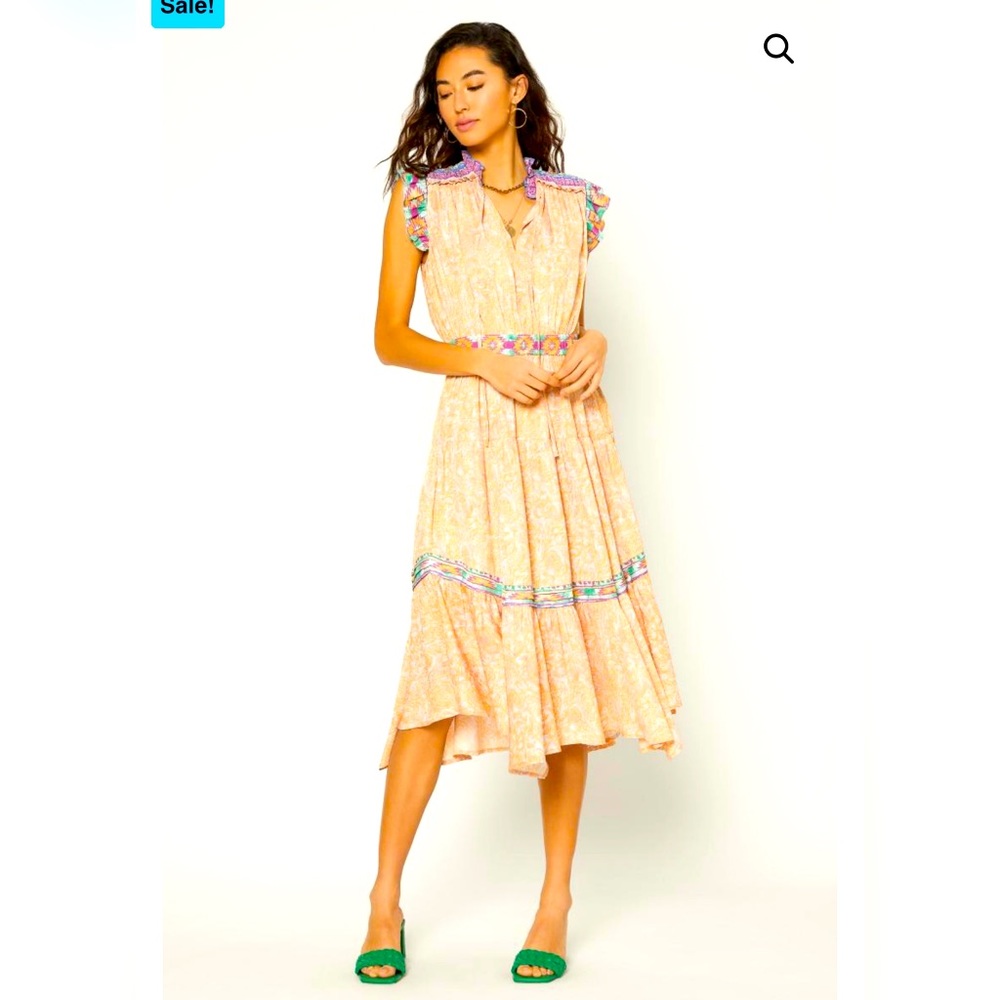 current air dress for women size S trii color orange good condition